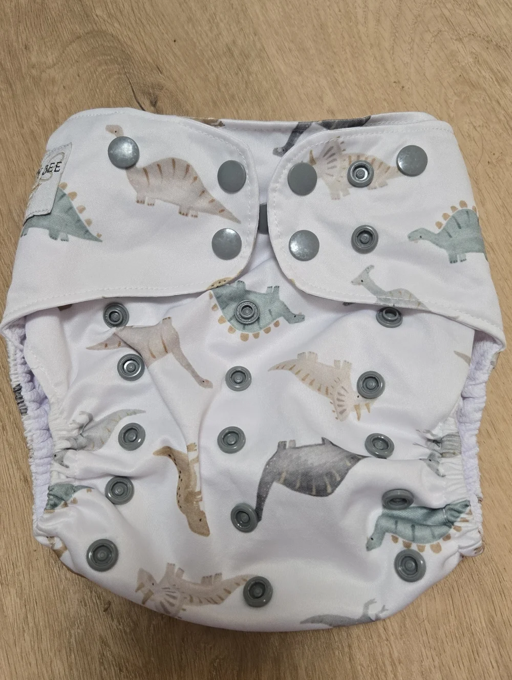 Happy beehinds one size pocket cloth diaper double gussets dino print